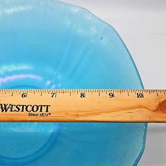 Blue Glass Console Bowl 10" diameter - Picture 9 of 11